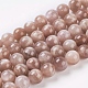 Chapelets de perles de sunstone naturelle naturelles G-G099-6mm-14-1