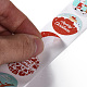 Rollo de pegatinas de papel autoadhesivo de punto redondo de Navidad de 4 patrones DIY-A042-03A-4