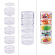 BENECREAT 15G/15ML Stackable Round Plastic Containers 5 Column(5 Layer/Column) Bead Storage Jars for Beads CON-BC0005-03-2