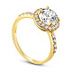 SHEGRACE Trendy Micro Pave Brass AAA Cubic Zirconia 18K Gold Plated Engagement Ring JR10A-02-1