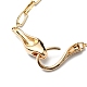 Rhinestone Snake Pendant Necklaces with Paperclip Chains NJEW-R261-01G-3