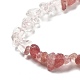 Нити бусин из натурального кварцевого кристалла и клубничного кварца G-L610-A26-01-4