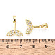Латунные микропаве прозрачные кубические циркониевые подвески&nbsp;KK-N259-10G-3