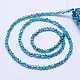 Faceted Rondelle Transparent Painted Glass Beads Strands X-DGLA-J001-C10-2mm-2