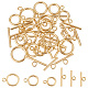 Unicraftale 3 tamaños cierres de palanca de acero inoxidable 18 juegos de cierres de barra y anillo cierres de pulsera de oro conectores para pulsera collar fabricación de componentes de joyería STAS-UN0004-09G-1