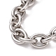 201 pulsera de cadena de cable de acero inoxidable para hombres y mujeres. BJEW-G618-04P-B01-2