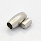 Barrel 304 Stainless Steel Magnetic Clasps STAS-N041-18-3