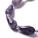 Fili di perle di pietra mica naturale di lepidolite / viola G-B028-A06-4