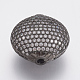 Perline zirconi micro pave  in ottone ZIRC-F083-063-RS-3