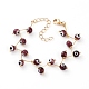 Bracelets de perles faits à la main au chalumeau mauvais œil BJEW-JB05855-02-1