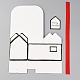 クリスマステーマギフトスイーツ紙折り箱  単語とリボンのラベル  クリスマスに飾る  家の形  ミックスカラー  28x20x0.1cm DIY-H132-01B-3