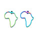 Африканская карта 201 подвески из нержавеющей стали STAS-T063-168M-2
