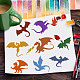 FINGERINSPIRE Dragons Stencil 30x30cm Plastic Dragon Drawing Painting Stencils Reusable Flying Dragons Stencils Dragons with Wings Stencil for Painting on Wood DIY-WH0172-643-7