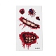 10Pcs 10 Style Halloween Horror Realistic Bloody Wound Stitch Scar Removable Temporary Water Proof Tattoos Paper Stickers AJEW-G048-01-2