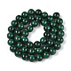 Нити круглых бусин из натурального окрашенного нефрита машан G-T139-8mm-67F-3