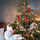 6セット6スタイルのクリスマスツリー＆スター＆ベル木製オーナメント  クリスマスツリー吊り飾り  クリスマスパーティーギフトの家の装飾のため  ミックスカラー  1セット/スタイル DIY-SZ0003-39-7