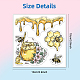 GLOBLELAND Honey Bee Clear Stamps for DIY Scrapbooking Honeypot Honeycomb Silicone Stamp Seals Transparent Stamps with Colorful Back Sheet for Cards Making Photo Album Journal 3.9x3.9inch DIY-WH0486-059-6