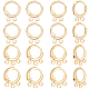 20 шт. 2-х стилевые латунные серьги-кольца с фурнитурой KK-BBC0007-55G-1