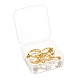 6Pcs 6 Styles Brass Micro Pave Cubic Zirconia Cuff Rings RJEW-LS0001-40G-7