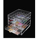 アクリルネイルアートツールボックス  化粧箱  14.7x17.8x16.4層  透明  20mm  [1]コンパートメント/層 MRMJ-R070-10-3