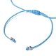 Bracelets de perles tressées en jade blanc teint naturel BJEW-JB09823-4