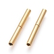 304ステンレススチール製バヨネットクラスプ  イオンプレーティング（ip）  コラム  ゴールドカラー  21x2.5mm  穴：1.5mm STAS-M274-002G-1