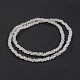 Frosted Bone Glass Bead Strands GLAA-J080-A01-2