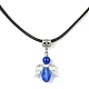 Ожерелья из сплава в форме ангела со стеклянными подвесками NJEW-JN04560-03-1