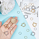 Beebeecraft 1 Box 10Pcs 2 Colors Spring Ring Clasps Stainless Steel Round Jewellery Clasps Round Clasps Connectors with Open Jump Rings for Necklace Bracelet Making STAS-BBC0001-96-3