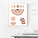 Mayjoydiy 4 pz stencil boho sole e luna temi boho alba piante stencil 11.8×11.8 pollici con pennello modelli riutilizzabili di arte geometrica per la decorazione della casa su tela in legno DIY-MA0001-52A-7
