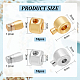 BENECREAT 32Pcs 2 Colors Brass Crimp Beads KK-BC0012-31-2