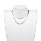 Set di gioielli per bracciali e collane con catena di graffette in alluminio SJEW-JS01093-9