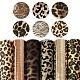 Ensemble tissu imitation cuir motif léopard FABR-PW0001-042-1