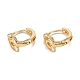 Радужные сверкающие кубические циркониевые серьги-кольца для девочек и женщин EJEW-H126-27G-3