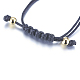 Adjustable Eco-Friendly Brass Braided Beaded Bracelets BJEW-F282-09G-RS-4