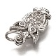 Brass Micro Pave Clear Cubic Zirconia Charms ZIRC-C020-45P-3
