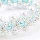 Bracelets de perles rondes en verre perlé BJEW-JB03306-3
