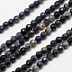 Natural Gemstone Sodalite Faceted Round Beads Strands G-A129-2mm-24-1