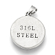 304 Stainless Steel Pendants STAS-Q203-AAT846-1-2