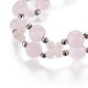 Natürliche Rose Quarz Perlen Multi-Strang Armbänder BJEW-JB04193-03-2