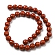 Rosso naturale perline di diaspro fili G-E571-43B-3