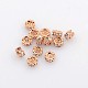 Brass Rhinestone Spacer Beads RB-A014-L4mm-01RG-NF-1