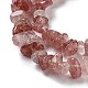 Chapelets de perles aux fraises en quartz naturel G-M205-94-4