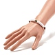 Bracelet extensible en perles de tube incurvé en acrylique avec coeur pour femme BJEW-JB07586-01-3