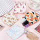 CRASPIRE 4pcs 4 style Mini Pocket Cosmetic Bag Small Printed Make up Bag Waterproof Self Closing Mixed Patterns Travel Squeeze Top Storage Pouch Makeup Bags Purse for Lipstick Key Coin Earphones AJEW-CP0005-39-4