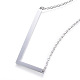 304 Stainless Steel Pendant Necklaces STAS-D162-12L-1