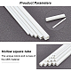 OLYCRAFT 30pcs ABS Plastic Square Bar Rods White Plastic Square Tubes 5 Sizes Square Hollow Tube ABS Plastic Rods for DIY Building Making Architectural Model Making - 3/4/5/6/8mm AJEW-OC0003-08B-4