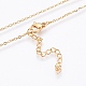 304 Stainless Steel Pendant  Necklaces NJEW-P224-22G-3