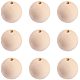 PandaHall Elite 30pcs 40mm Natural Round Wooden Beads Assorted Round Wood Ball Loose Spacer Beads for DIY Jewelry Craft Making Home Decorations Party Decorations WOOD-PH0008-17-2