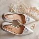 Gorgecraft2pcs合金靴靴クリップ  靴の装飾のための  クリスタルラインストーン付き  太陽  プラチナ  57x65x5mm FIND-GF0002-80-6